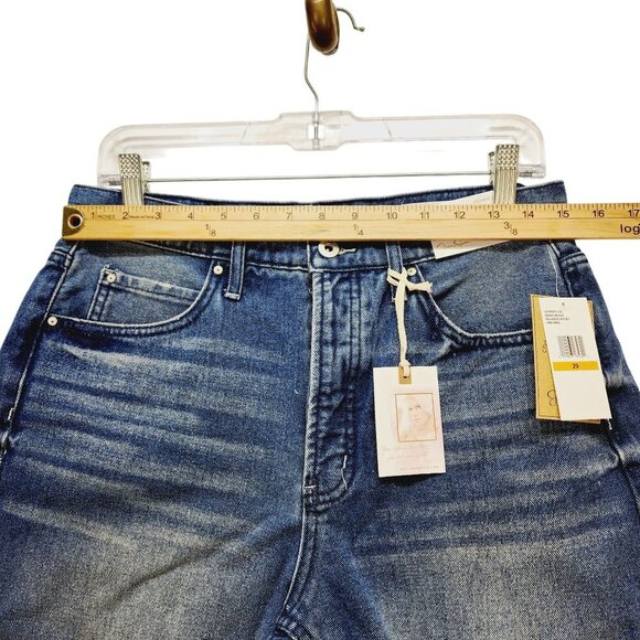 Jessica Simpson Womens Relaxed Short Distressed Denim Jeans Size 29 - Picture 7 of 10